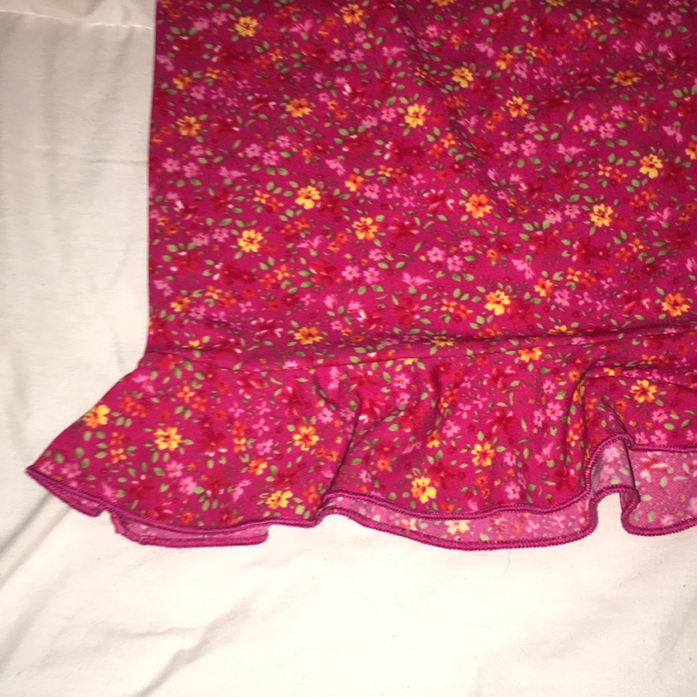 Hot Pink Floral Pencil Skirt - Picture 3 of 4